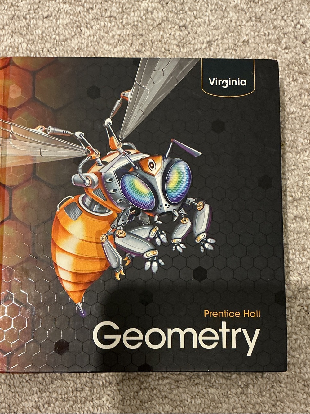 Pearson Prentice Hall Geometry Textbook with Orange and Black Cover